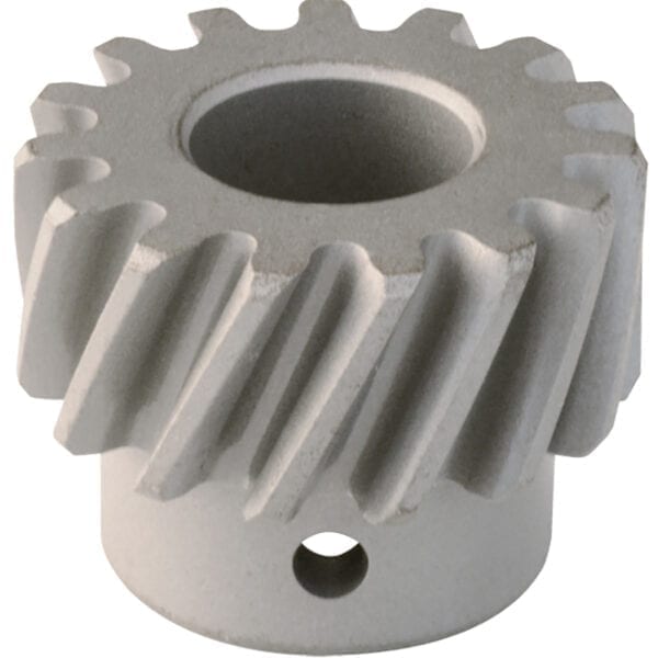 Helical Gear, 15 Tooth, Steel, Long Shoulder, Right