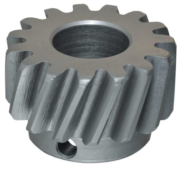 Helical Gear, 15 Tooth, Steel, Short Shoulder, Right