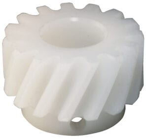 Helical Gear, 15 Tooth, Plastic, Short Shoulder, Right